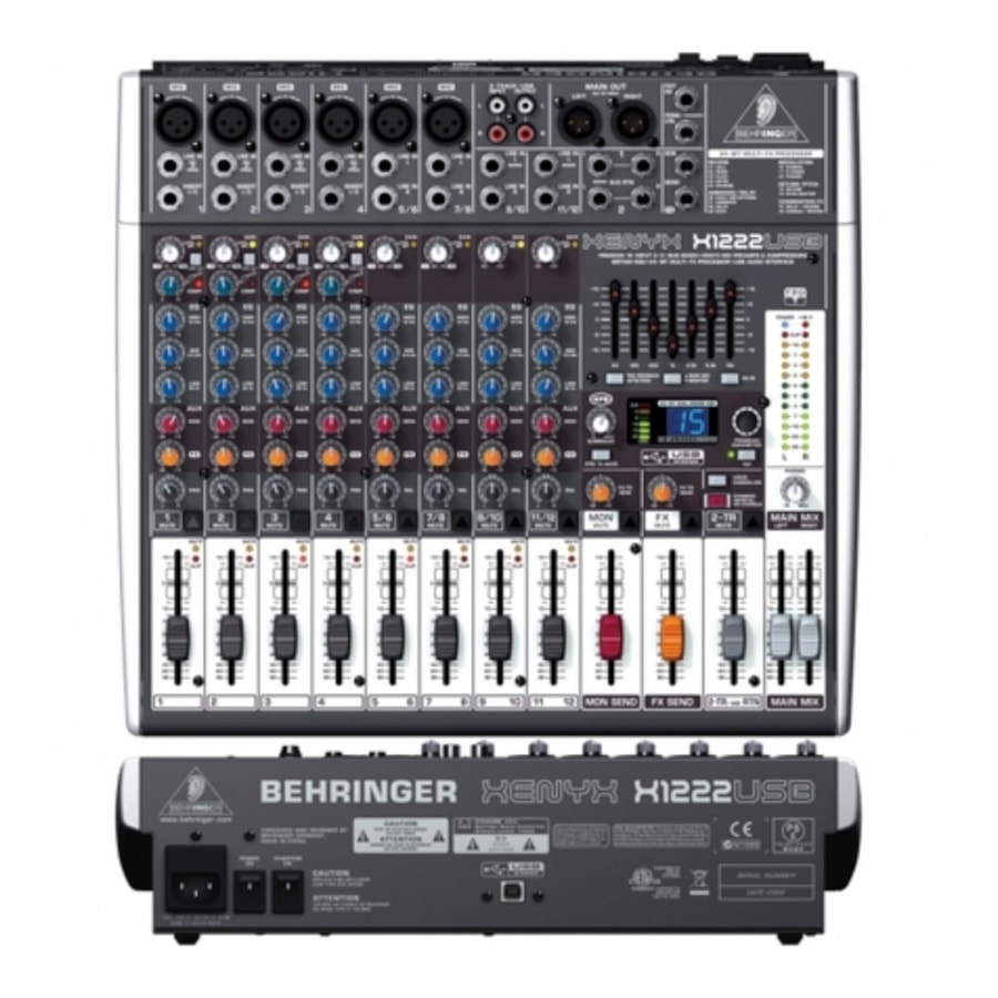 Mesa de Som Behringer Xenyx X1222USB com Efeito e USB