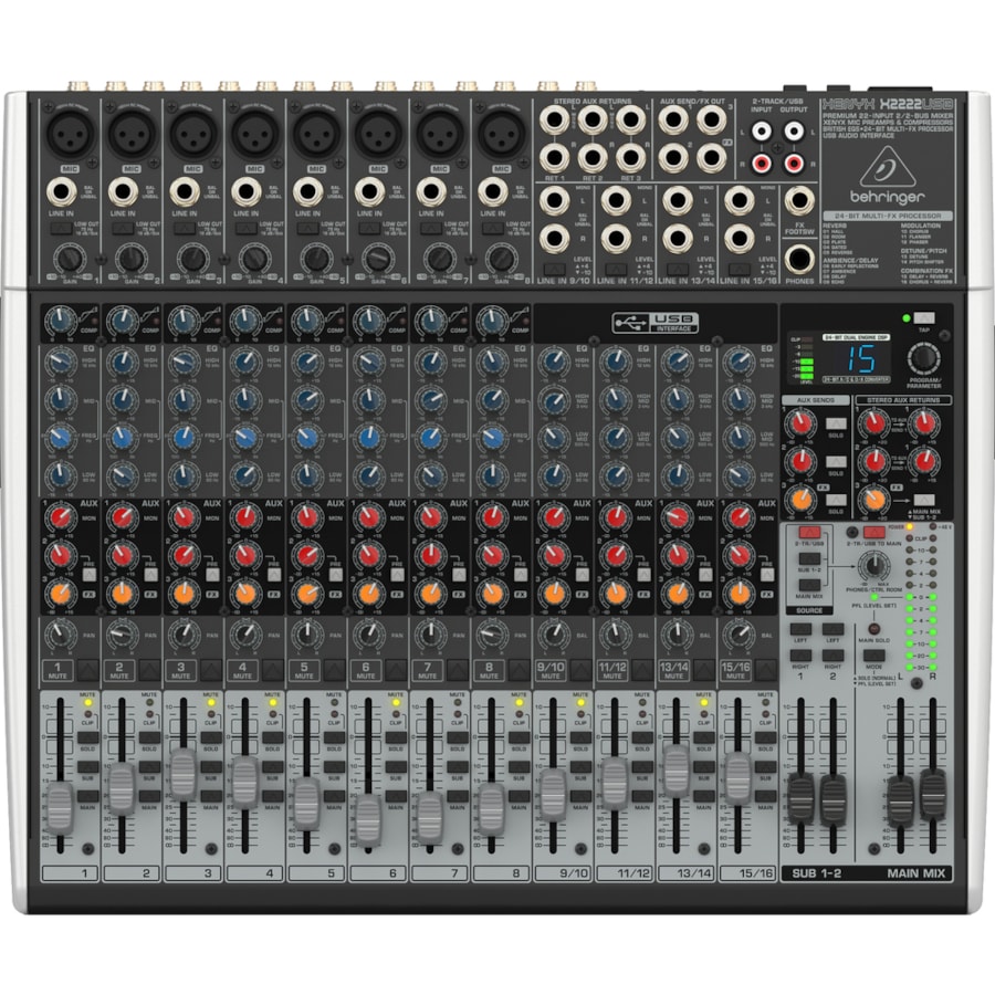 Mesa de Som Behringer Xenyx X2222USB com Efeito e USB