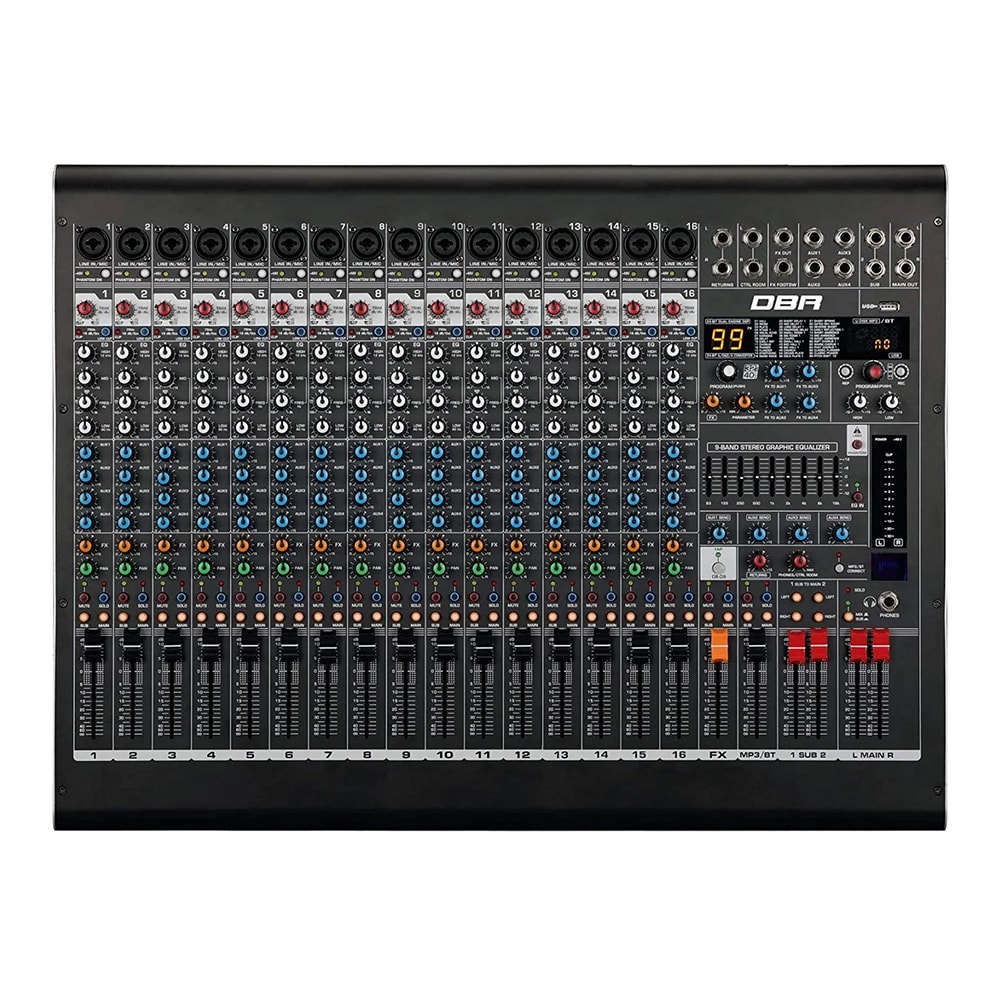 Mesa De Som DBR Analogica DM16USB 16 Canais