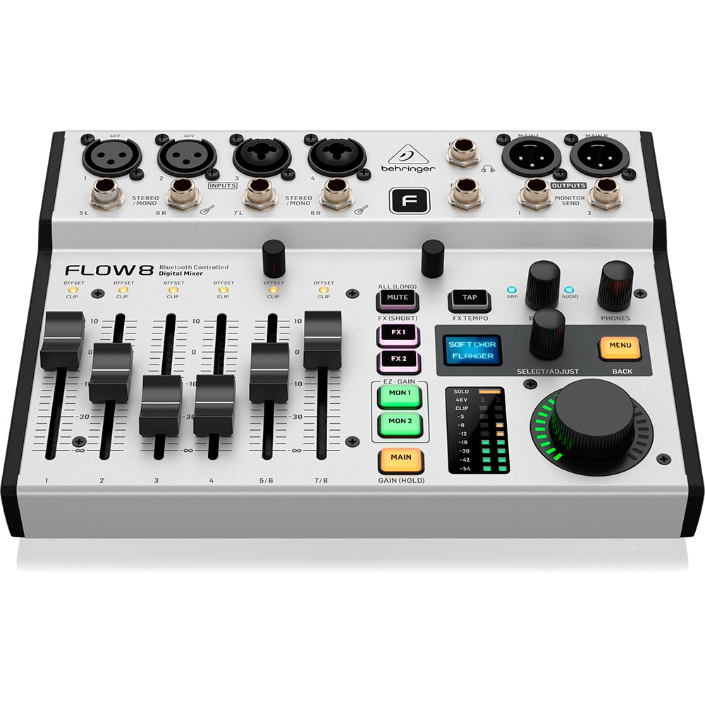 Mesa De Som Digital Behringer Flow 8 De 8 Canais C/ Efeitos 