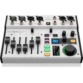 Mesa De Som Digital Behringer Flow 8 De 8 Canais C/ Efeitos  Mesa De Som Digital Behringer Flow 8 De 8 Canais C/ Efeitos