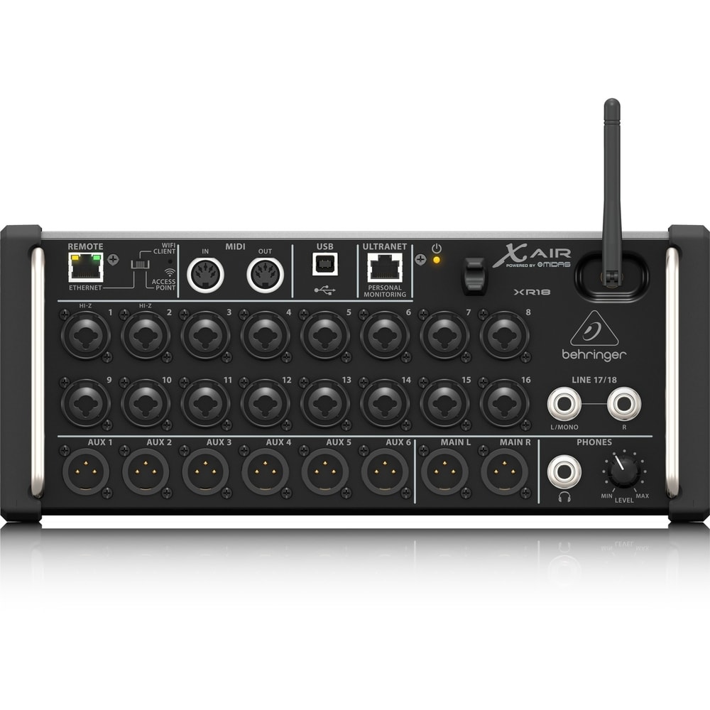 Mesa de Som Digital Beringer X Air Séries XR16 Rack de 16 Canais