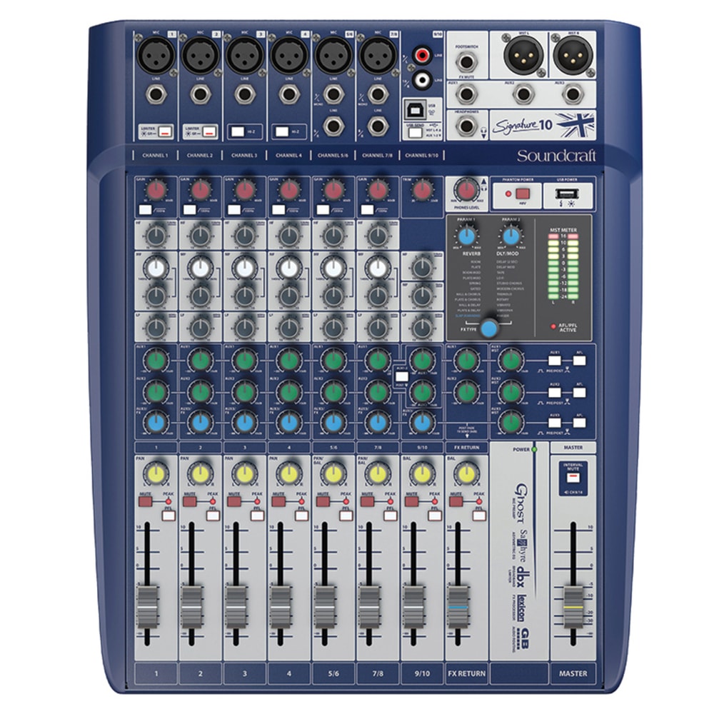 Mesa de Som Soundcraft Signature 10 de 10 Canais