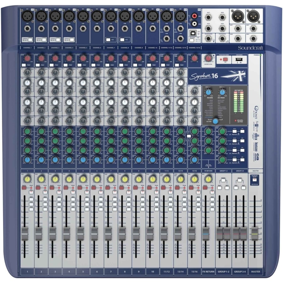 Mesa de Som Soundcraft Signature 16 de 16 Canais Mesa de Som Soundcraft Signature 16 de 16 Canais