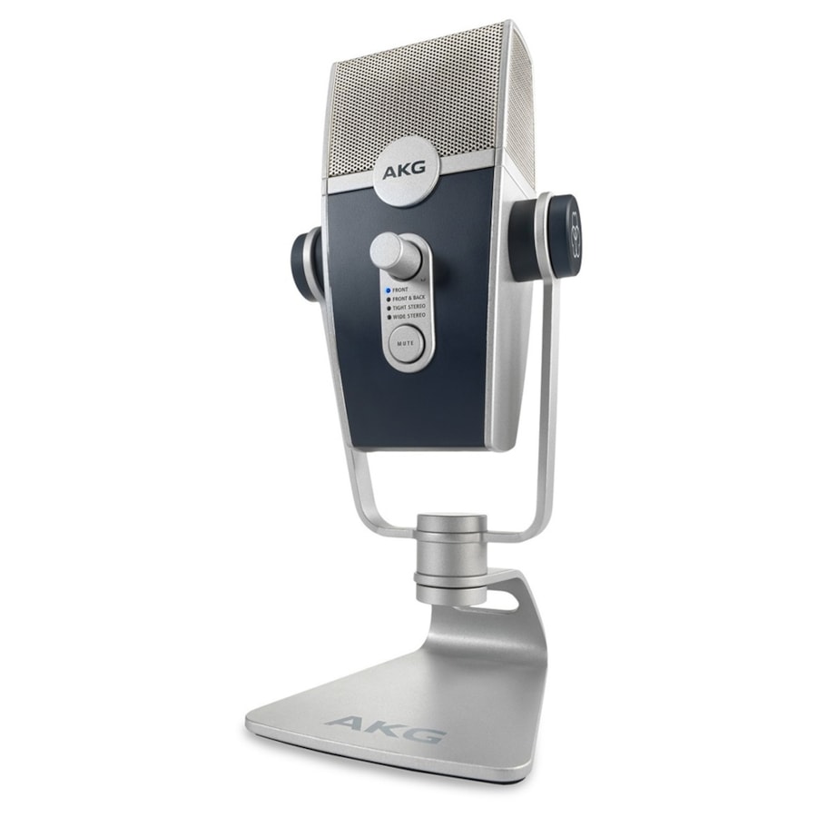 Microfone AKG Lyra Condensador Multimodos Silver C/ 4 Cápsulas USB Cinza Microfone AKG Lyra Condensador Multimodos Silver C/ 4 Cápsulas USB Cinza