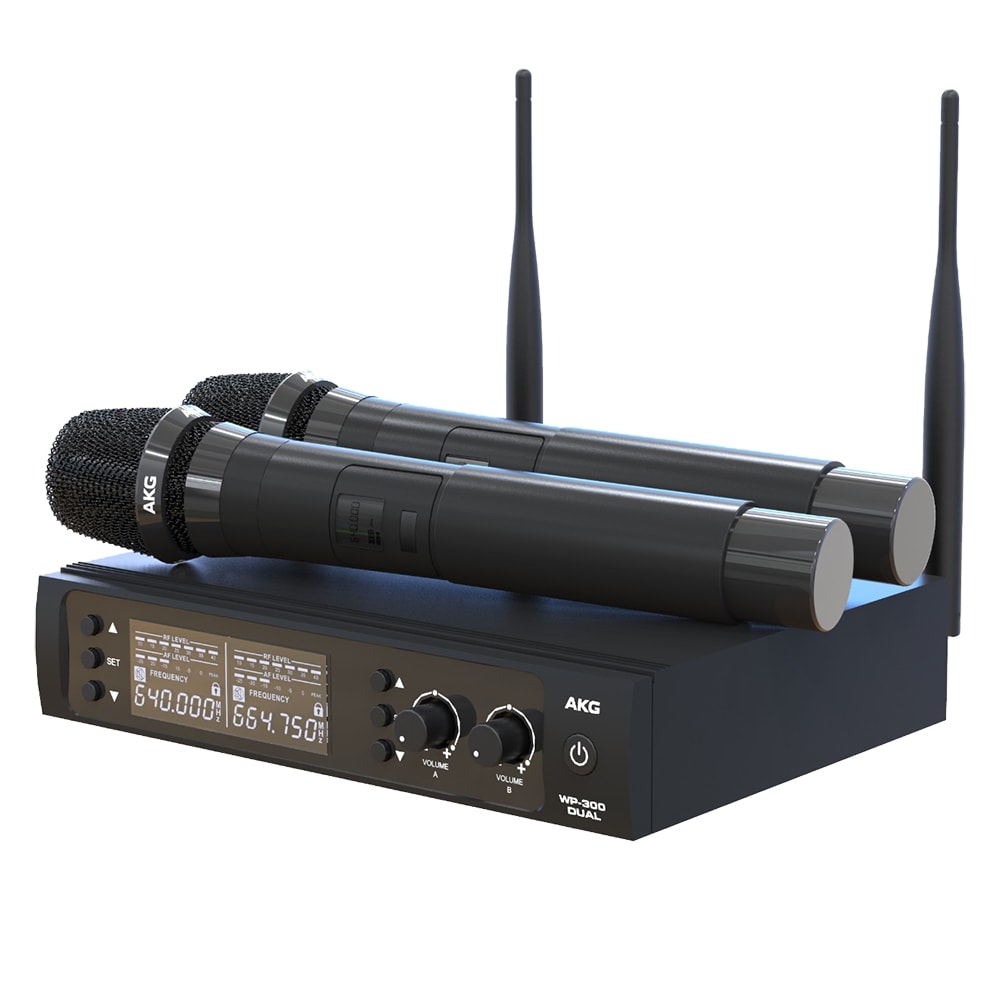 Microfone AKG WP300 Dual Sem Fio Duplo De Mão
