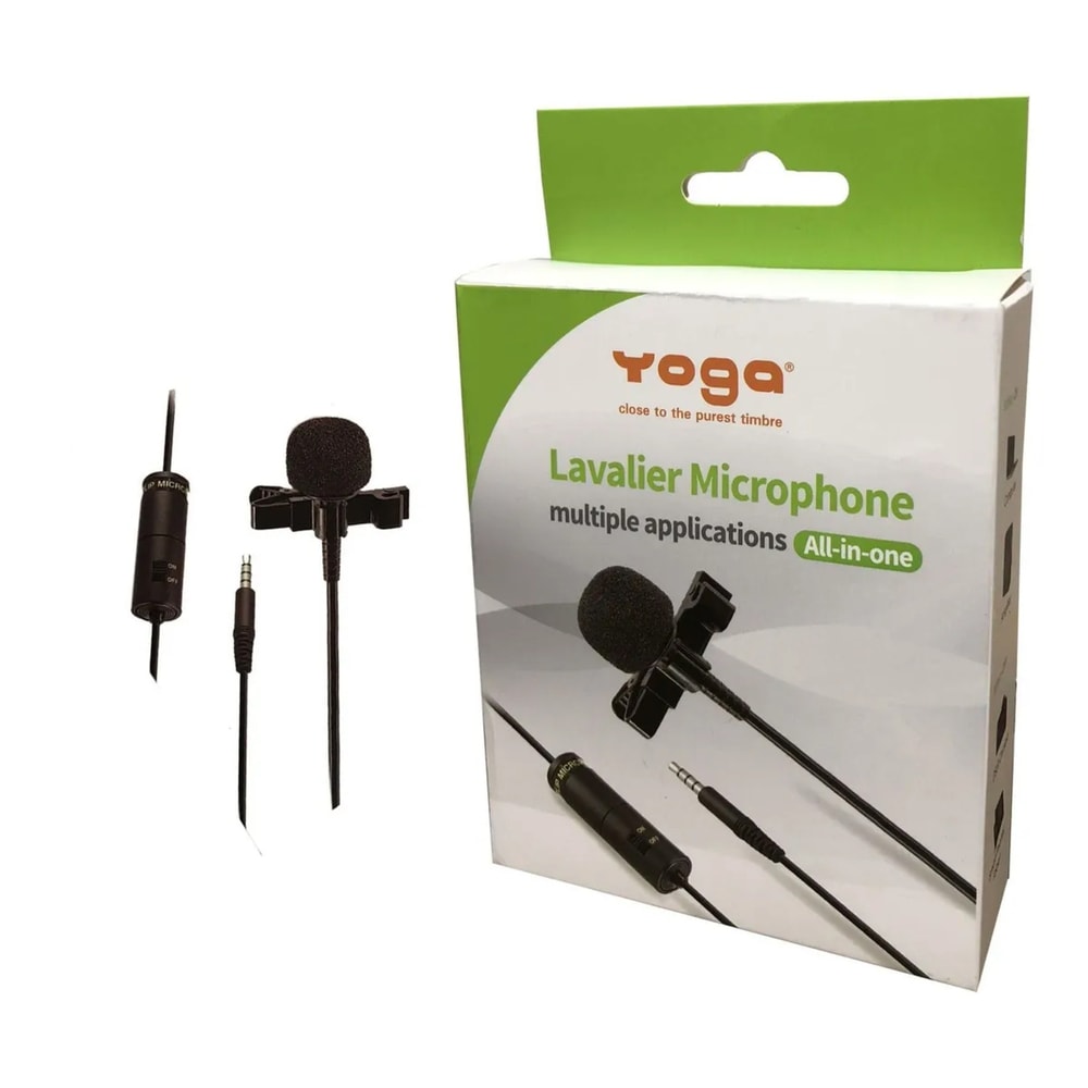 Microfone Condensador de Lapela Yoga YTM-012
