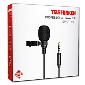 Microfone de Lapela Telefunken Professional Lavalier Smart Mic Dinâmico Omnidirecional