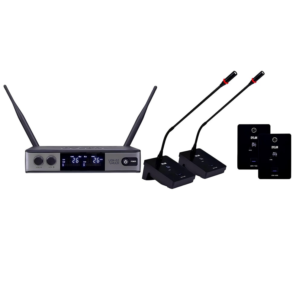 Microfone Dylan Gooseneck UDX 33 Duplo Sem Fio 