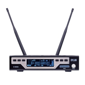 Microfone Dylan Sem Fio D-8000S Duplo De Mão  Microfone Dylan Sem Fio D-8000S Duplo De Mão