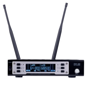 Microfone Dylan Sem Fio D-9000S Power Duplo De Mão Recarregável Microfone Dylan Sem Fio D-9000S Power Duplo De Mão Recarregável