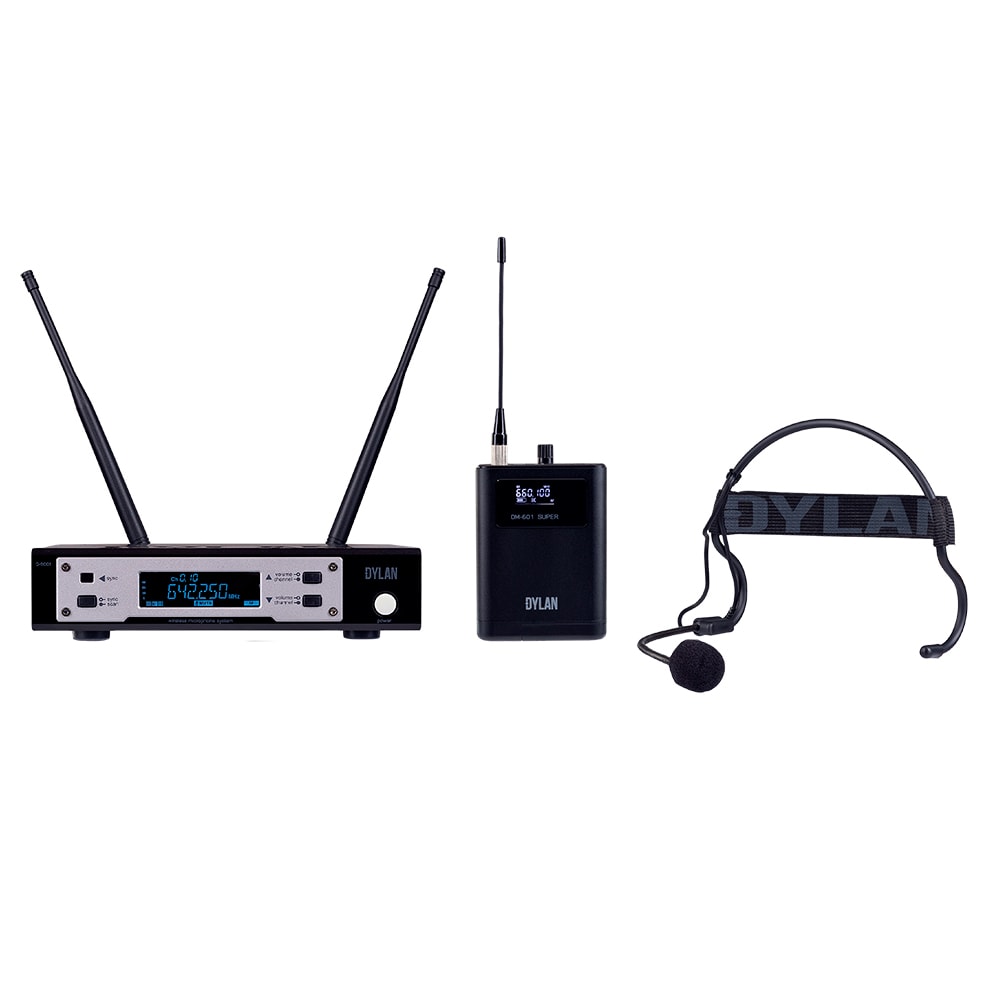 Microfone Dylan Sem Fio D-9003 S Headset Simples