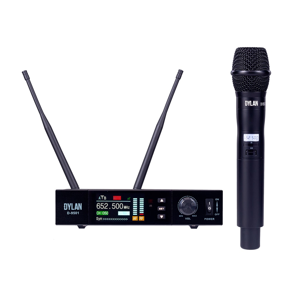 Microfone Dylan Sem Fio D-9501 Simples De Mão