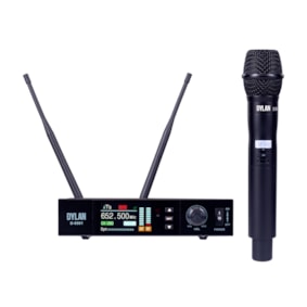 Microfone Dylan Sem Fio D-9501 Simples De Mão