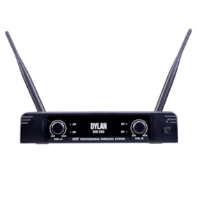 Microfone Dylan Sem Fio DW-602 Max Duplo De Mão 