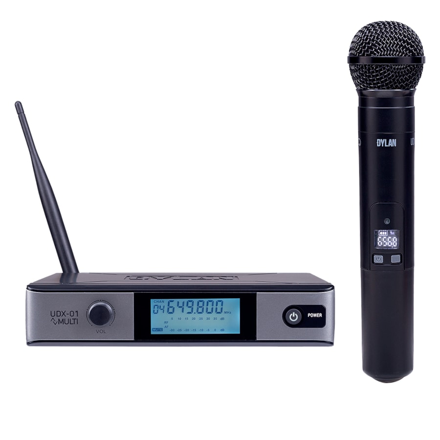 Microfone Dylan Sem Fio UDX-01 Multi Simples De Mão 