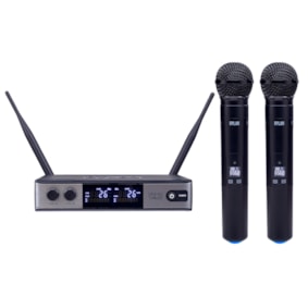 Microfone Dylan Sem Fio UDX-02 Multi Duplo De Mão 