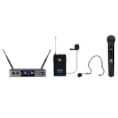 Produto Microfone Dylan Sem Fio UDX-05 Multi Bastão, Headset e Lapela