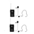 Microfone Dylan Sem Fio UDX-06 Multi Duplo Headset Lapela Transmissor