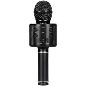Microfone Infantil Spring Kids SPK015 Preto Sem Fio Com Bluetooth