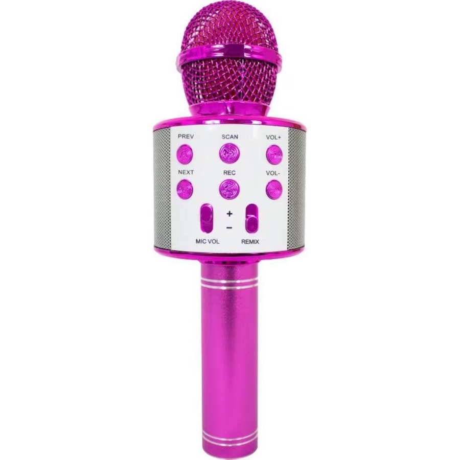 Microfone Infantil Spring Kids SPK015 Rosa Sem Fio Com Bluetooth Microfone Infantil Spring Kids SPK015 Rosa Sem Fio Com Bluetooth