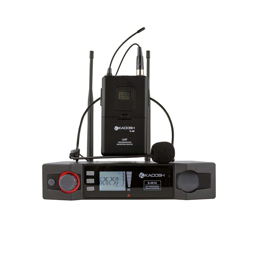 Microfone Kadosh K491H Headset Sem Fio UHF Microfone Kadosh K491H Headset Sem Fio UHF