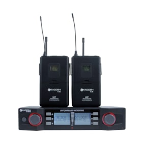 Microfone Kadosh K492HH Headset Duplo Sem Fio UHF Microfone Kadosh K492HH Headset Duplo Sem Fio UHF