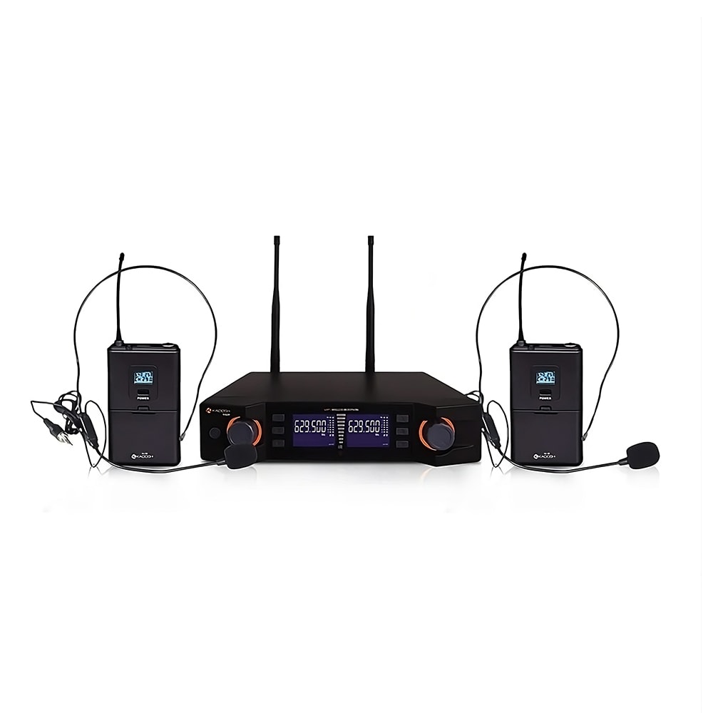Microfone Kadosh K492HH Headset Duplo Sem Fio UHF