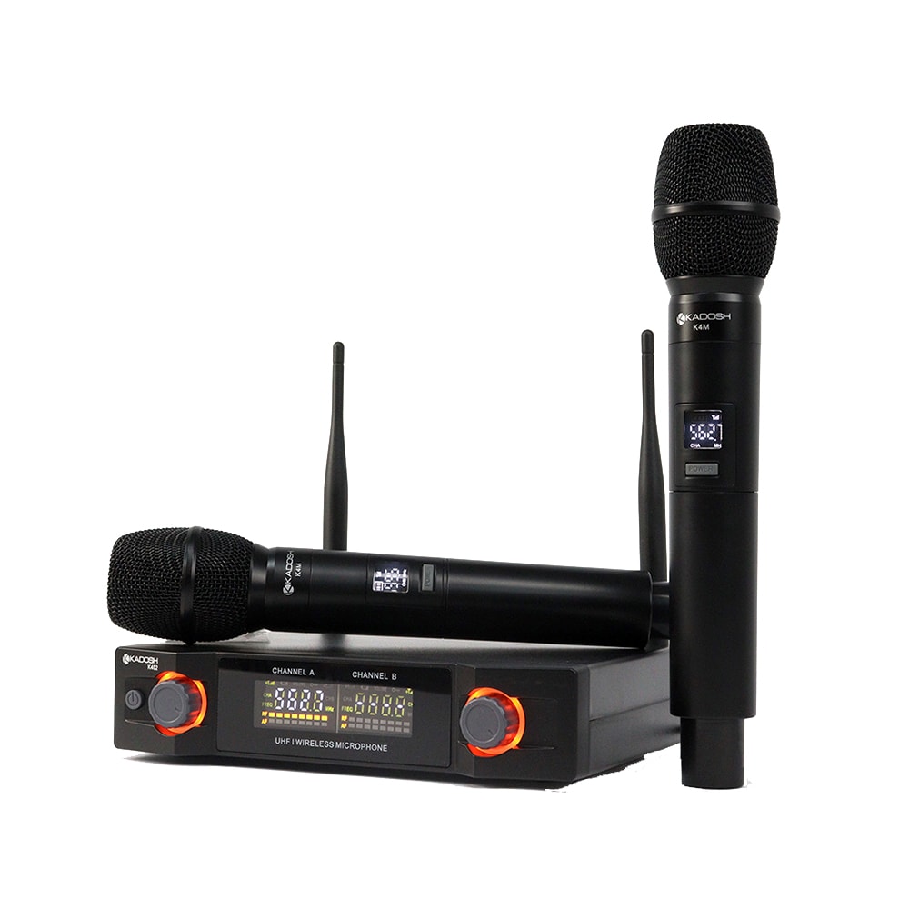Microfone Kadosh KDSW 402M Duplo de Mão Sem Fio
