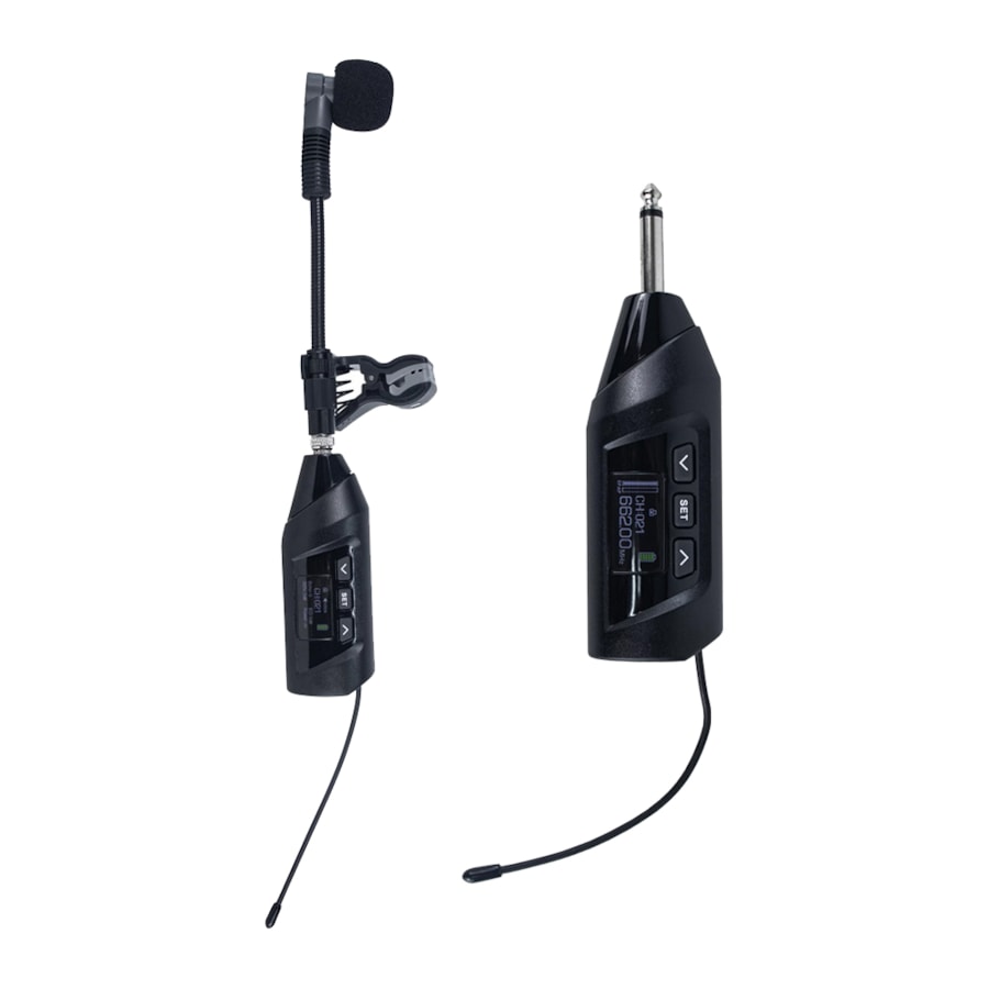 Microfone Kadosh KMS280 Sem Fio P/ Saxofone Microfone Kadosh KMS280 Sem Fio P/ Saxofone