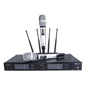 Microfone Kadosh Sem Fio K1202M Duplo