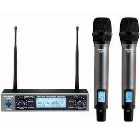 Microfone Karsect KRP2 Duplo De Mão Recarregável Microfone Karsect KRP2 Duplo De Mão Recarregável