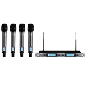 Microfone Karsect KRP4R Quadrúplo De Mão Recarregável Microfone Karsect KRP4R Quadrúplo De Mão Recarregável