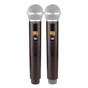Microfone Karsect KS248DM Duplo de Mão Sem Fio