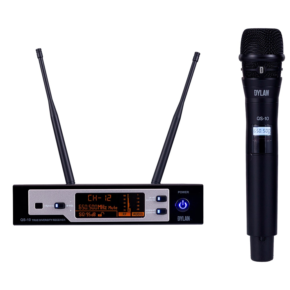 Microfone Sem Fio Dylan QS-10 Simples De Mão