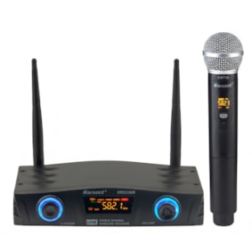 Microfone Sem Fio Karsect KRD200R Simples Mão Recarregável