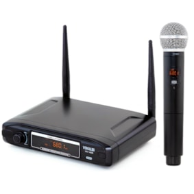 Microfone Sem Fio Vokal VS148SM Simples De Mão