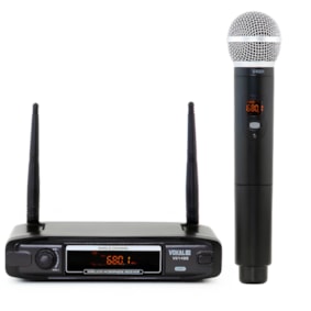 Microfone Sem Fio Vokal VS148SM Simples De Mão