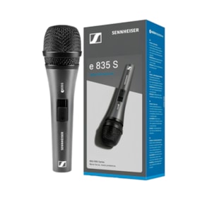 Microfone Sennheiser E 835-S Evolution 600/800 Series Cardioide C/ Fio Microfone Sennheiser E 835-S Evolution 600/800 Series Cardioide C/ Fio