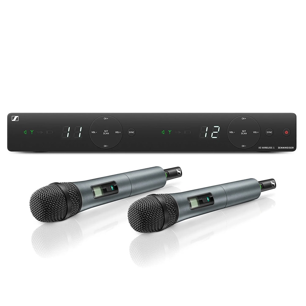 Microfone Sennheiser Wireless XSW 1-825 DUAL-A UHF Cardioide S/ Fio Duplo