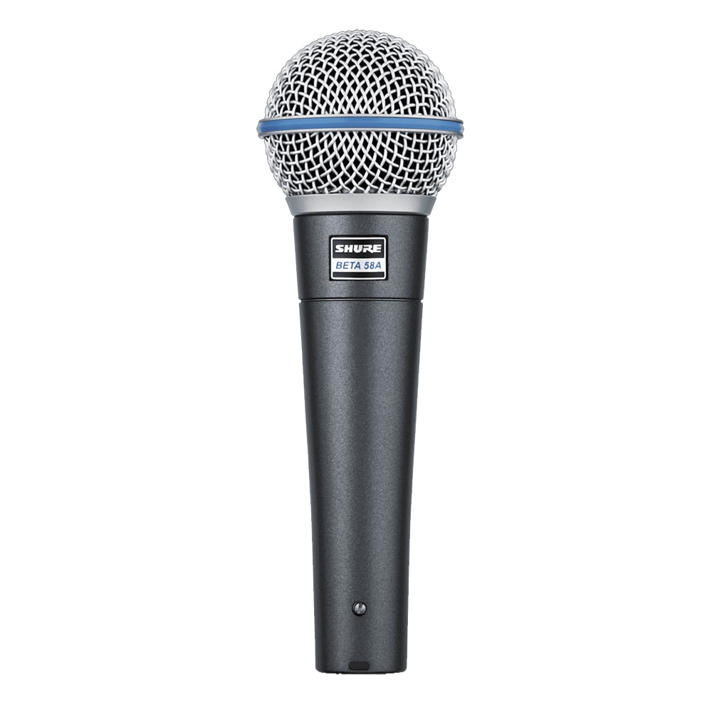 Microfone Shure BETA 58A Linha BETA Dinâmico Unidirecional Supercardioide de Mão C/ Fio