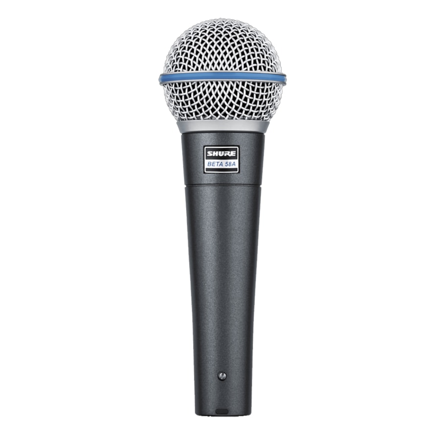 Microfone Shure BETA 58A Linha BETA Dinâmico Unidirecional Supercardioide de Mão C/ Fio