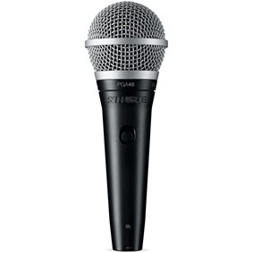 Microfone shure dinâmico cardioide pga48-lc