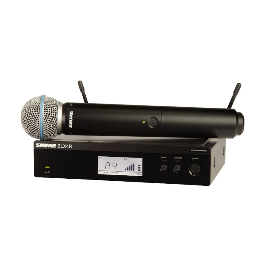 Microfone Shure Sem Fio de Mão BLX24RBR/SM58-M15 Rack