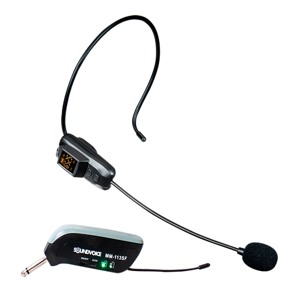 Microfone Soundvoice Headset Sem Fio MM113