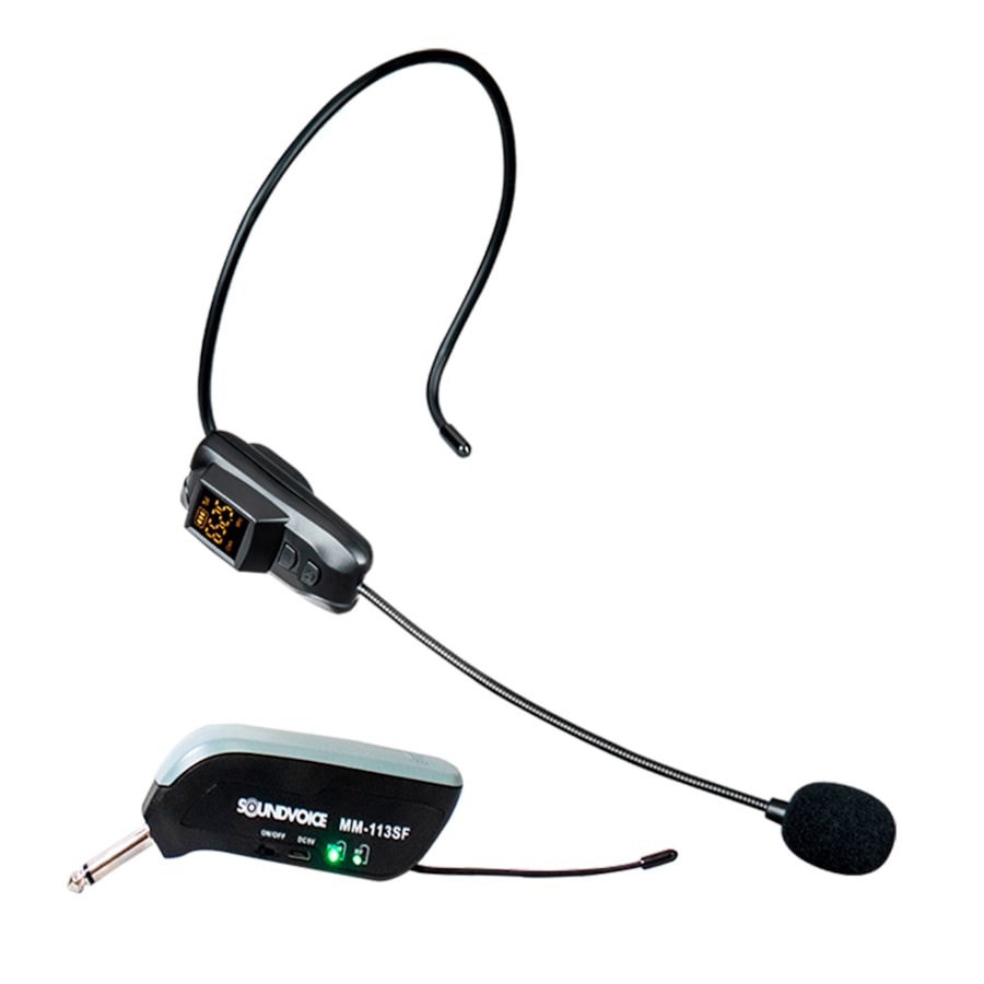 Microfone Soundvoice Headset Sem Fio MM113 Microfone Soundvoice Headset Sem Fio MM113