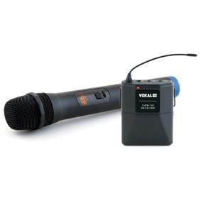 Microfone Vokal VWB30 Portátil Sem Fio Simples de Mão UHF