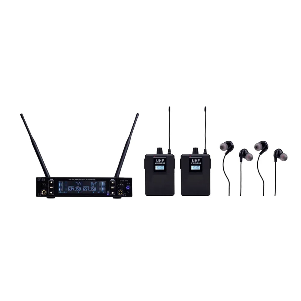 Monitor Dylan DSM-300 In Ear Duplo Receptor Sem Fio - Akustica Musical