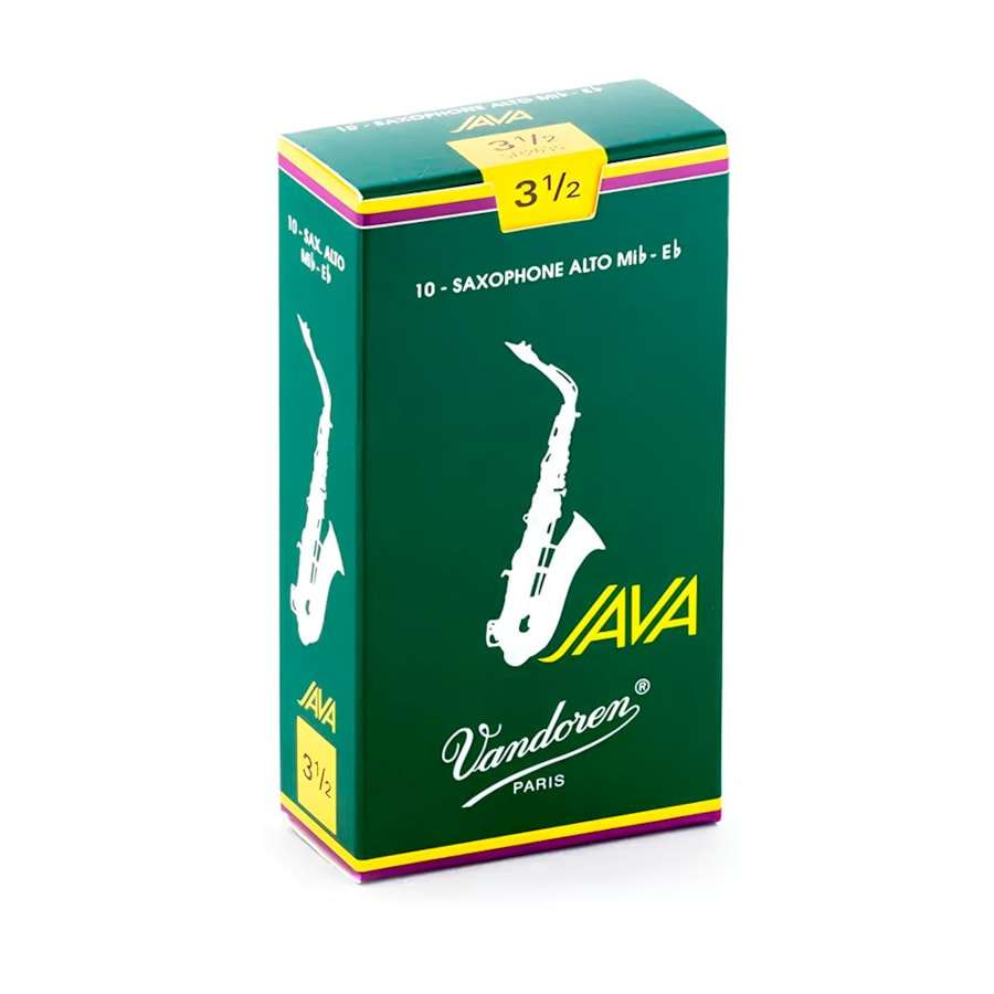 Palheta para Saxofone Alto Vandoren Java Peso 3,5 Kit C/ 10 Unidades