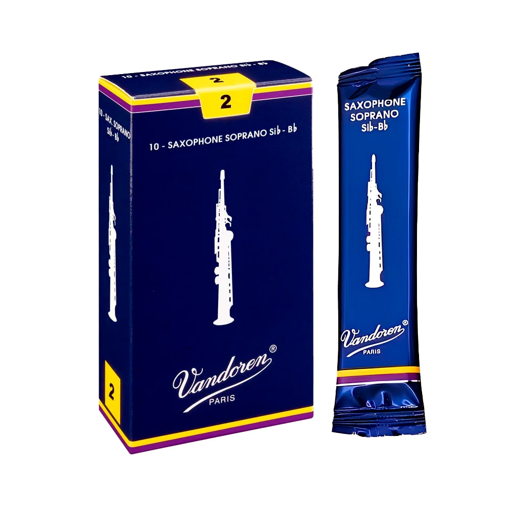 Palheta para Saxofone Soprano Vandoren Tradicional Peso 2.0 - Uma Unidade

